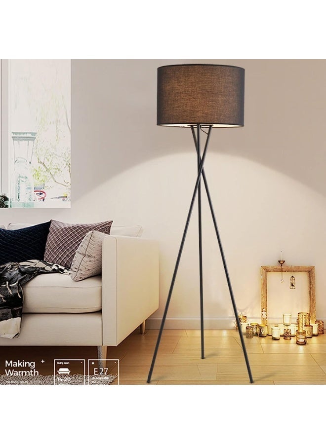 noon east Modern Standing Floor Lamp for Living Room, Bedroom, or Office – Elegant Design with Soft Ambient Lighting Black 44x39x14 cm - Image 1