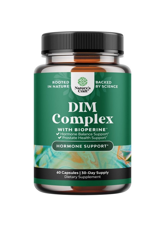 نايتشرز كرافت مكمل غذائي نقي DIM للرجال مع بيوبيرين - مانع هرمون الاستروجين DIM للرجال لتحقيق توازن الهرمونات وصحة البروستاتا - مركب التستوستيرون ثنائي إندوليل ميثان مع زهرات البروكلي - 60 كبسولة - Image 1
