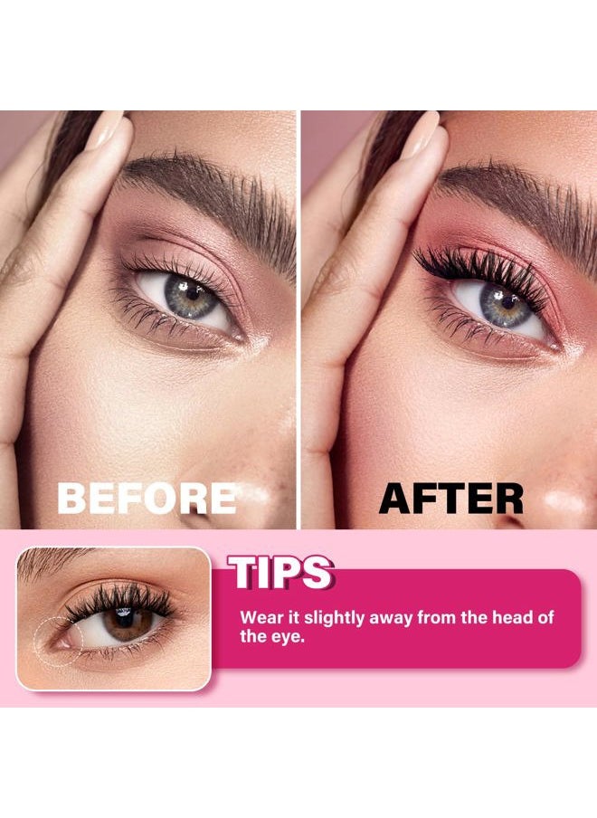 PRO LASHBEAUTY Cluster Lashes, 72 Pcs Individual Lashes, Lash Clusters DIY Eyelash Extension, Super Thin Band Reusable Soft & Comfortable (Into You-01-D-14mm)  - Image 4