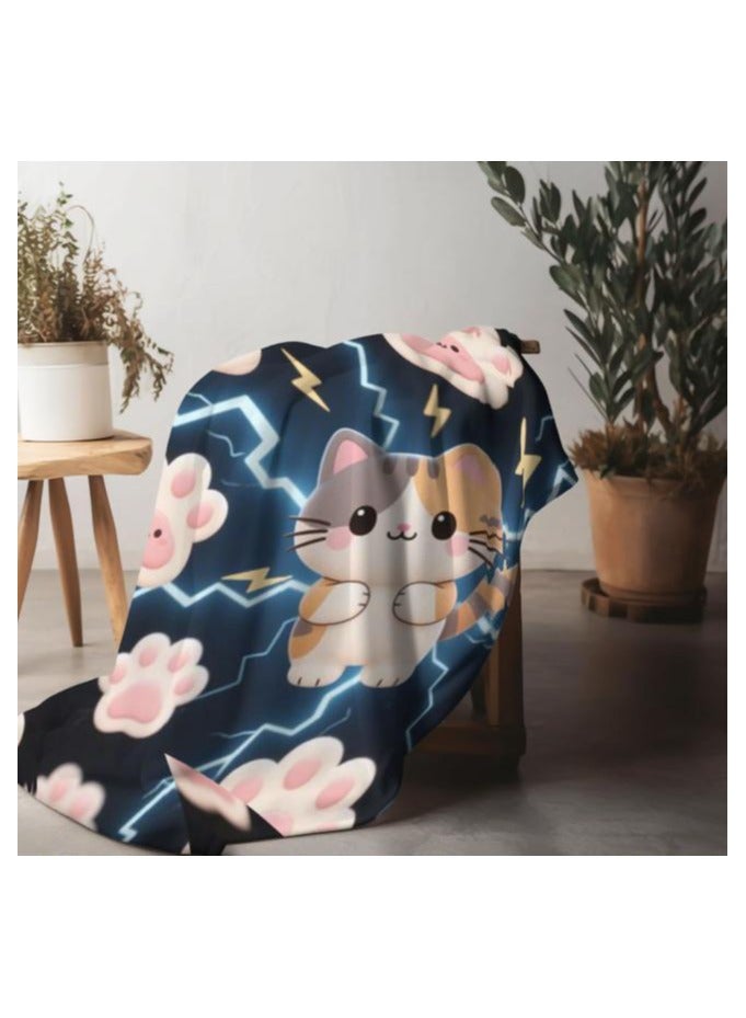 عام بطانية رقيقة من الفانيلا الكرتونية للأطفال أو الطلاب (دافئة ومريحة ومناسبة للنوم والألعاب) 100 سم * 150 سم - Image 5