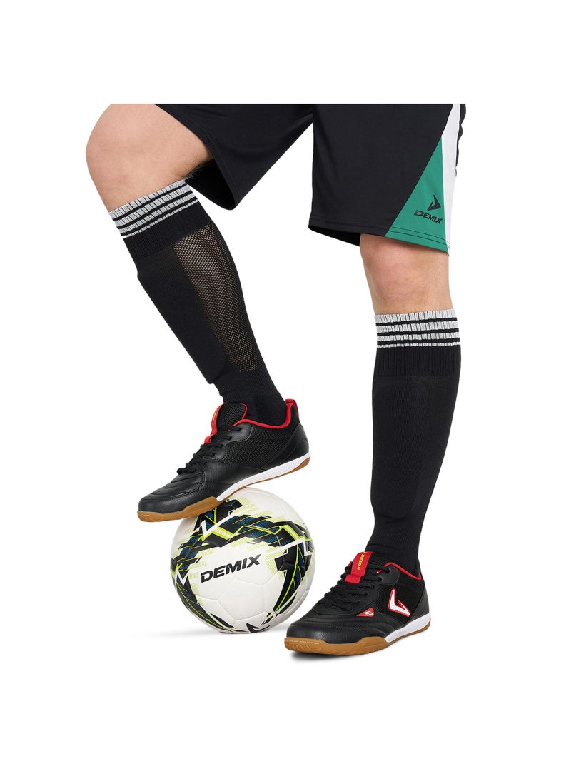 Demix Demix Sala Base 2 Men’s Gym Soccer Cleats – Black,  Rubber Outsole, EVA Midsole, Breathable Lining for Flexibility and Comfort  - Image 1
