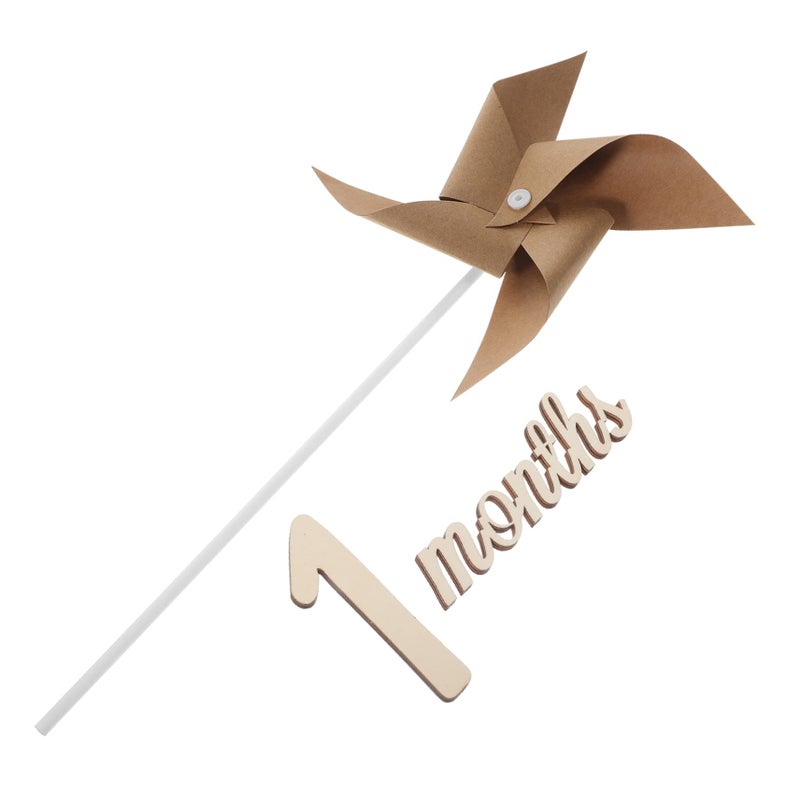 Newborn Photography Windmill Prop Set For Baby Full Month Photo Decor Souvenirs - Image 2