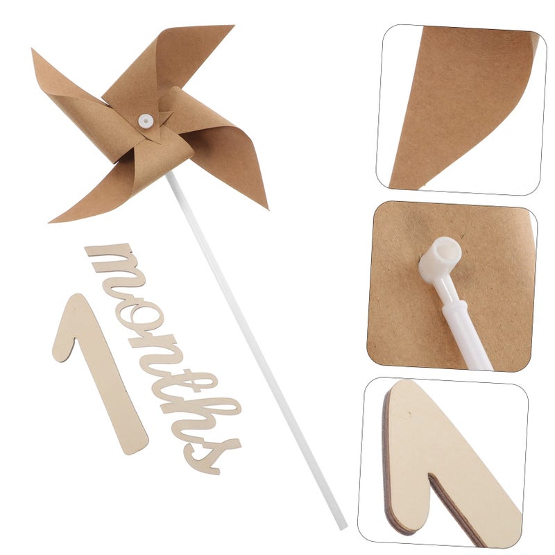 Newborn Photography Windmill Prop Set For Baby Full Month Photo Decor Souvenirs - Image 4