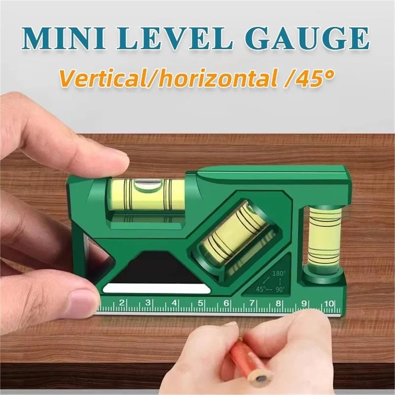 Digital Angle Finder, Portable Magnetic Pocket Level Gauge Mini Protractor With Metric Ruler Woodworking Horizontal & Vertical Measure,Angle Finder(105mm-Green) - Image 5