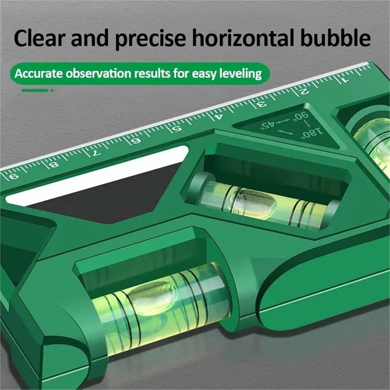 Digital Angle Finder, Portable Magnetic Pocket Level Gauge Mini Protractor With Metric Ruler Woodworking Horizontal & Vertical Measure,Angle Finder(105mm-Green) - Image 4