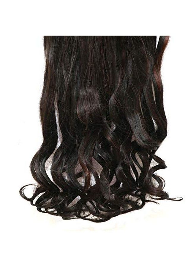 Rapidsflow Best Quality 5 Clips Curly Hair Extensions For Women And Girls 32 inch Stretch Length 200gm approx (Burgundy Highlighting) - Image 5