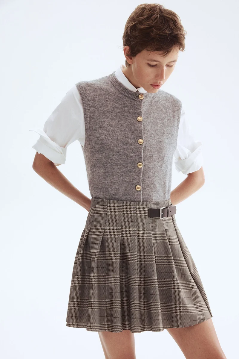 H&M Pleated mini skirt