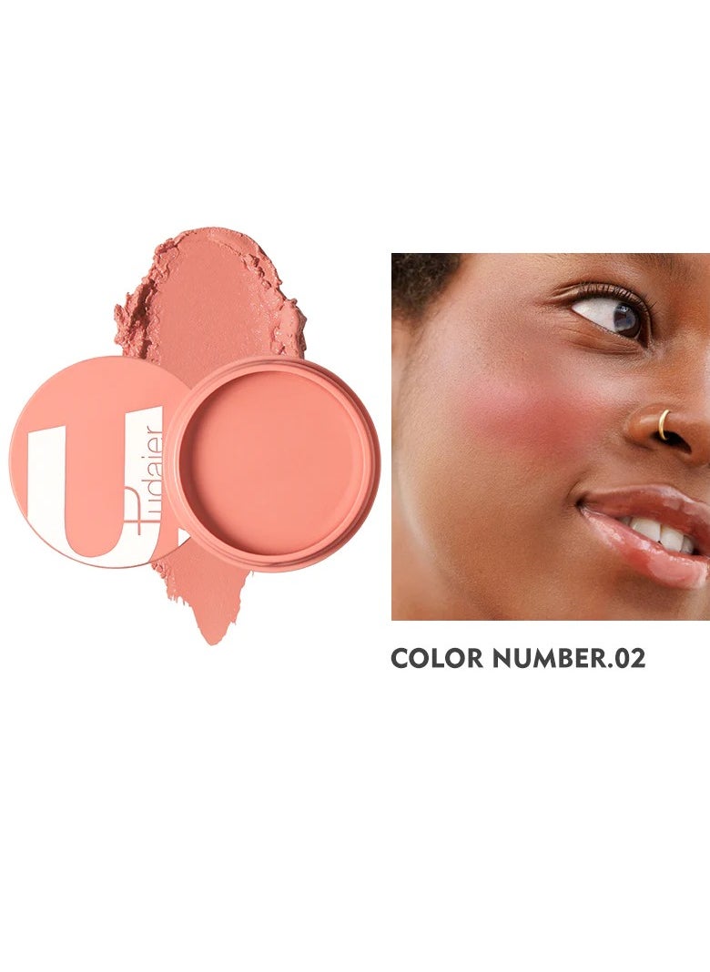 pudaier - Blush Matte Face Blusher Long wearing Makeup Balm Waterproof Facial Nourishing Blush Cream Blush for Contours Cheeks Infused with Castor Oil and Vitamin E Ultra Pigmented Blush for Natural Glow 02 - Image 1