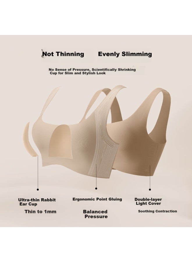 Ubras Seamless Small Milk Skin Paper Thin Invisible Bra, Slimming And Thin, Invisible Vest Bra For Women, Invisible Skin-filling - Image 2