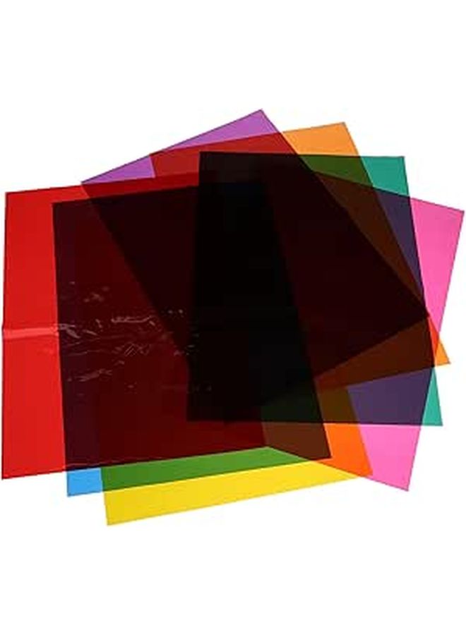 21 Sheets Colored Cellophane Wraps 7 Colors A4 Size 29x21cm for Candy Packaging and Party Decorations - Image 1