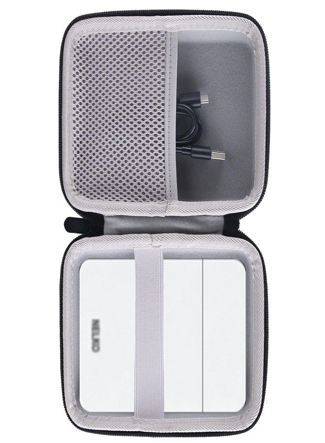 WERJIA Hard Carrying Case Compatible with Nelko Photo Printer, PP01/PP03,Color Mini Portable Printer,Mesh Pocket fits Cable, Photo Paper (Grey) - Image 1