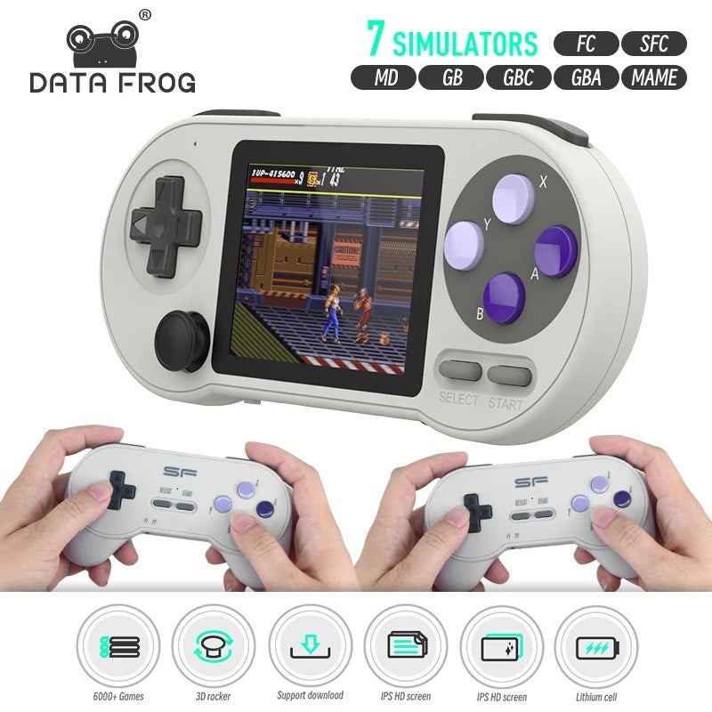 جهاز ألعاب محمول جديد Sf2000 كلاسيكي ريترو Gba أركيد محمول مزدوج ميني - Image 2