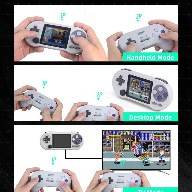جهاز ألعاب محمول جديد Sf2000 كلاسيكي ريترو Gba أركيد محمول مزدوج ميني - Image 3