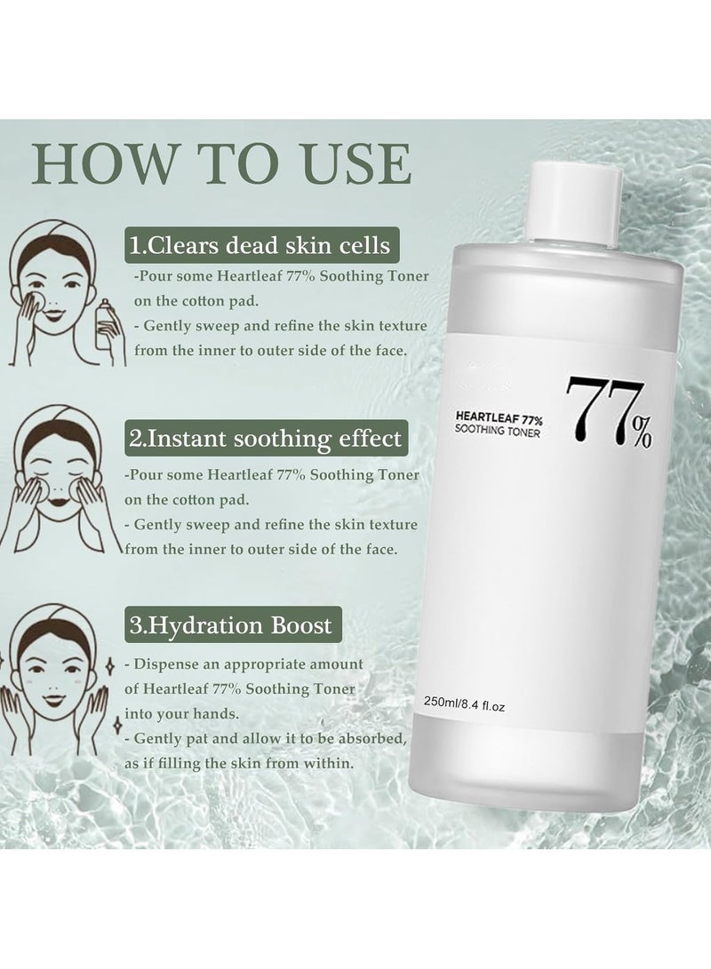 DubaiGallery Heartleaf 77% Soothing Toner I pH 5.5 Trouble Care, Calming Skin, Refreshing, Hydrating, Purifying, Cruelty Free, Vegan 250ml - Image 4