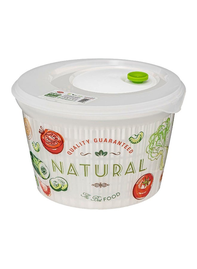 Snips Ulaop Vintage BPA Free Plastic Salad Spinner White 4 L 020407 - Image 1