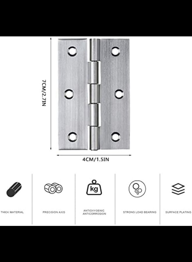 ABBASALI 6Packs Cabinet Hinge Stainless Steel Hinges 40 x 70mm Door Hinge Folding - Image 2