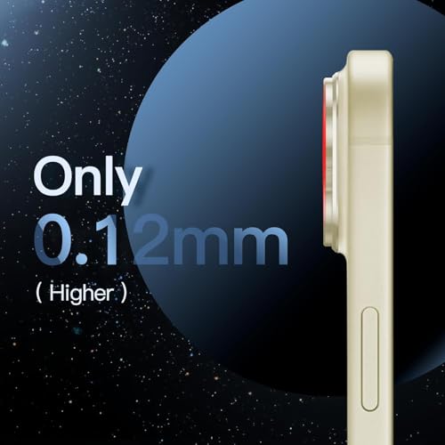 KEKOZE Camera Lens Protector Compatible With iPhone 15 and iPhone 15 Plus � Full Coverage 9H Tempered Glass with Metal Plate, HD Clear, Joint Camera Ring Protector - Gold - Image 5