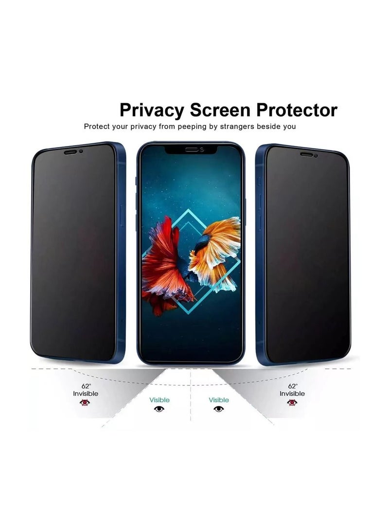Rock Pow Privacy Full Coverage for iPhone 14 Pro Screen Protector Privacy with 9H Hardness Tempered Glass Anti-Spy Peep Self-adhesive Anti-scratch Bubble Free Anti-Fingerprint Feature 6.1inch - Image 3