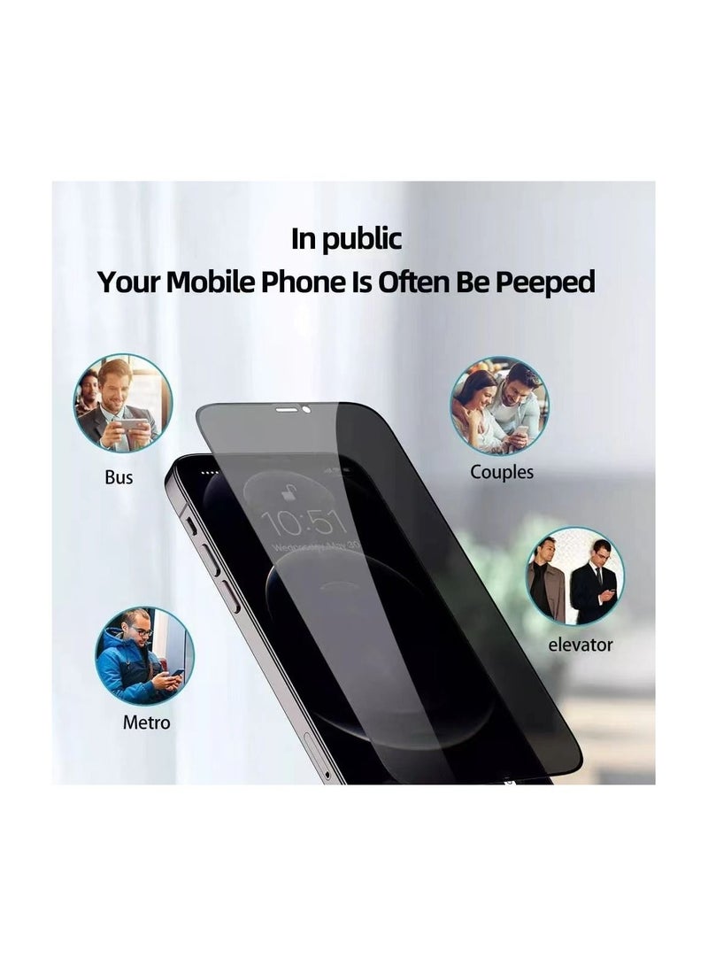 Rock Pow Privacy Full Coverage for iPhone 14 Pro Screen Protector Privacy with 9H Hardness Tempered Glass Anti-Spy Peep Self-adhesive Anti-scratch Bubble Free Anti-Fingerprint Feature 6.1inch - Image 4