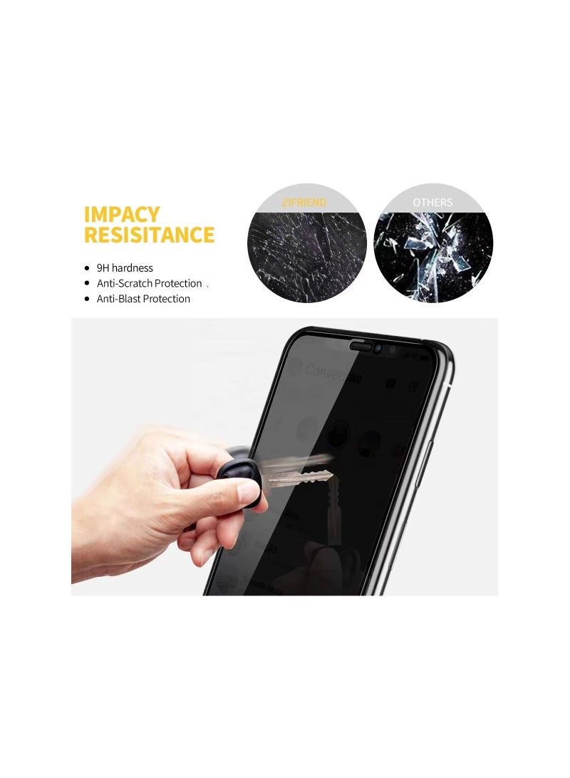 Rock Pow Privacy Full Coverage for iPhone 14 Pro Screen Protector Privacy with 9H Hardness Tempered Glass Anti-Spy Peep Self-adhesive Anti-scratch Bubble Free Anti-Fingerprint Feature 6.1inch - Image 5