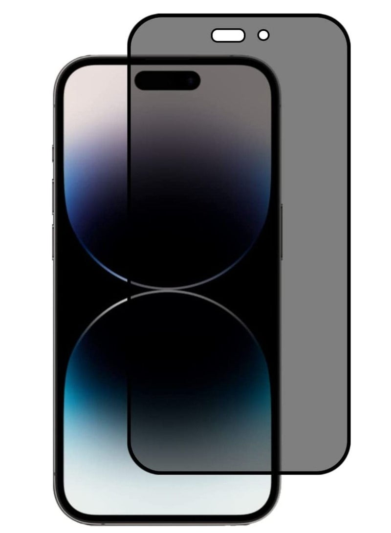 Rock Pow Privacy Full Coverage for iPhone 14 Pro Screen Protector Privacy with 9H Hardness Tempered Glass Anti-Spy Peep Self-adhesive Anti-scratch Bubble Free Anti-Fingerprint Feature 6.1inch - Image 1