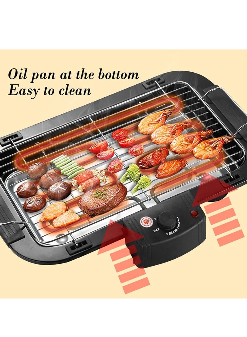 Grill Machine 2000W Smokeless Electric Grill/50-350°C temperature control Indoor and Outdoor Portable BBQ Grilling & Searing/Griddle Hot Plate Removable/For 2-7 People,Black,Thai plug - Image 5