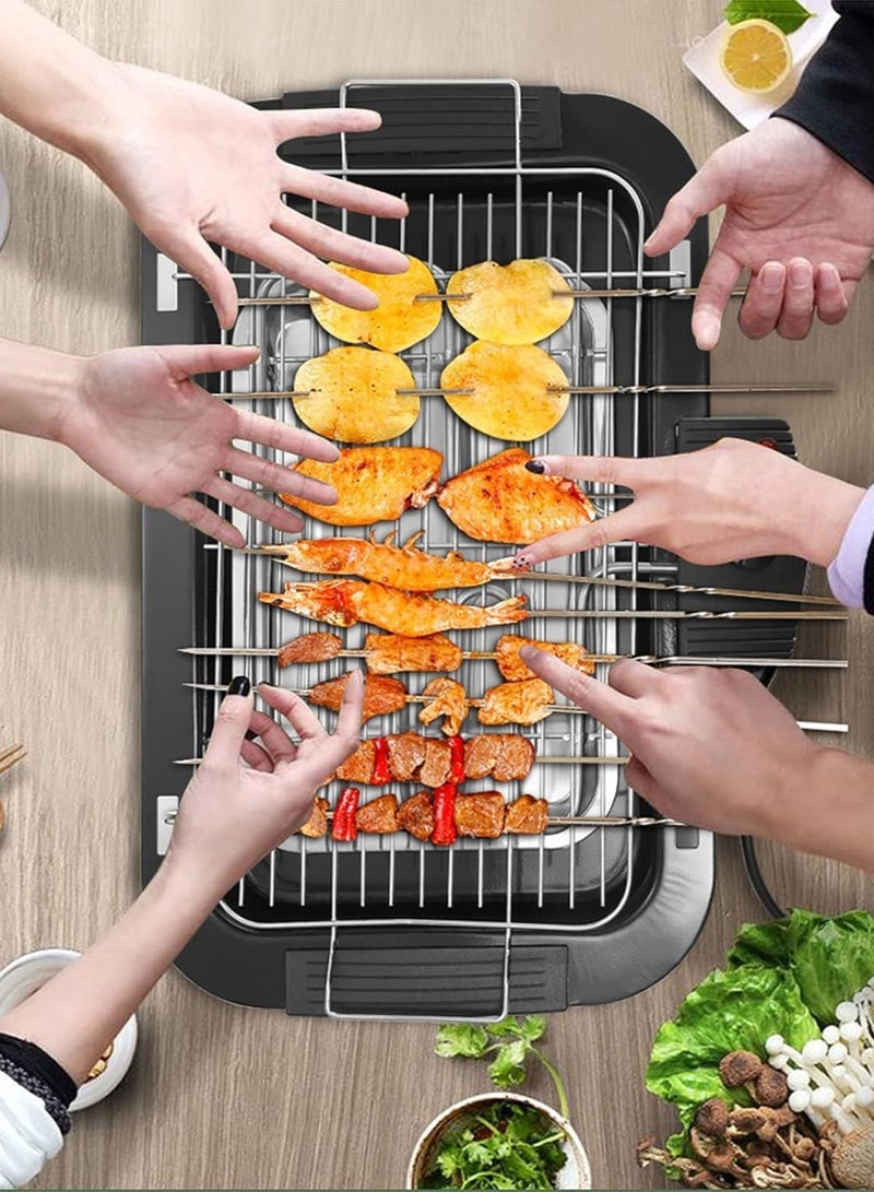 Grill Machine 2000W Smokeless Electric Grill/50-350°C temperature control Indoor and Outdoor Portable BBQ Grilling & Searing/Griddle Hot Plate Removable/For 2-7 People,Black,Thai plug - Image 2