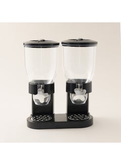 ALBERTO Black Plastic Double Cereal Dispenser 2x3500Ml  - Image 1