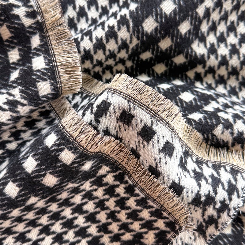 2025 تصدير الموضة الجديدة Houndstooth الوشال النمط الزهري شال خارجي متعدد الخريف والشتاء الوشال الدافئ - Image 4