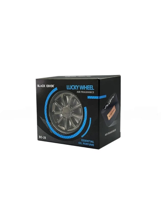 رائحة سوداء معطر جو للسيارة من لاكي ويل، زيت عطري، أزرق، 60 جم - Image 4