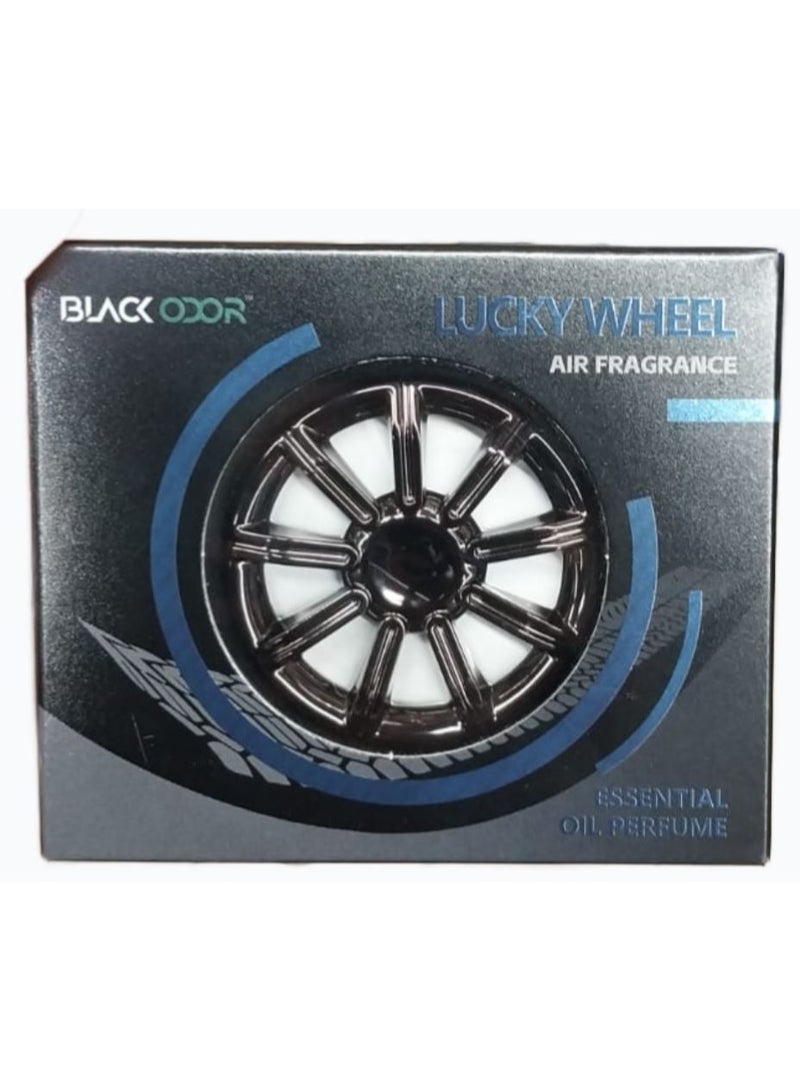 رائحة سوداء معطر جو للسيارة من لاكي ويل، زيت عطري، أزرق، 60 جم - Image 1