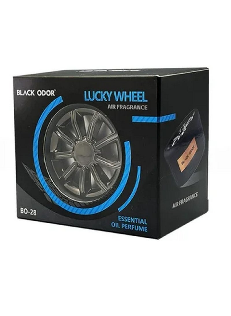 رائحة سوداء معطر جو للسيارة من لاكي ويل، زيت عطري، أزرق، 60 جم - Image 2