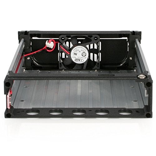 StarTech.com 5.25 in Rugged SATA Hard Drive Mobile Rack Drawer - Aluminum Removable Hard Drive Bay (DRW150SATBK),Black - Image 2