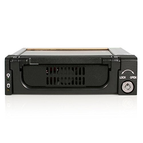 StarTech.com 5.25 in Rugged SATA Hard Drive Mobile Rack Drawer - Aluminum Removable Hard Drive Bay (DRW150SATBK),Black - Image 3