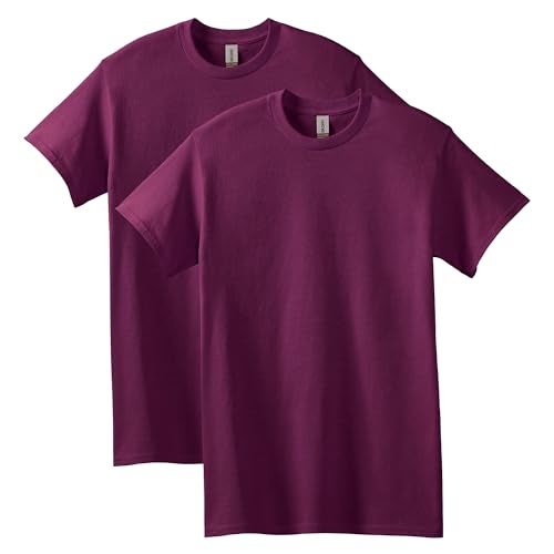 Gildan mens Heavy Cotton T-shirt, Style G5000, Multipack Shirt, Maroon (2-pack), X-Large US - Image 1