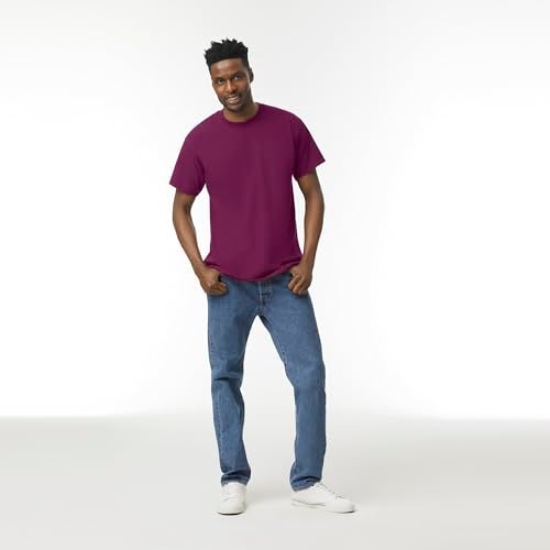 Gildan mens Heavy Cotton T-shirt, Style G5000, Multipack Shirt, Maroon (2-pack), X-Large US - Image 3