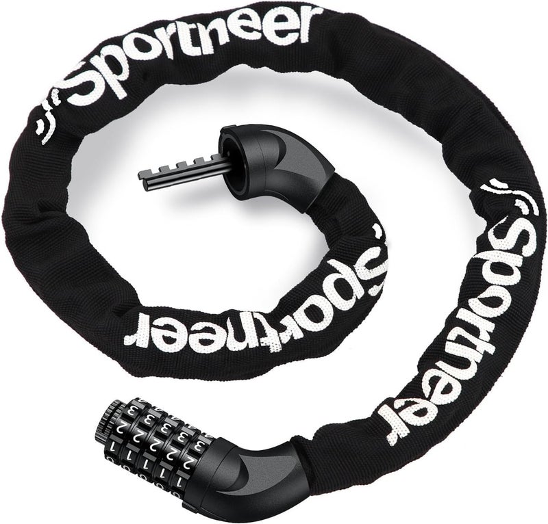 DEXO 5-Digit Combination Heavy Duty Keyless Bike Chain Lock - Image 1