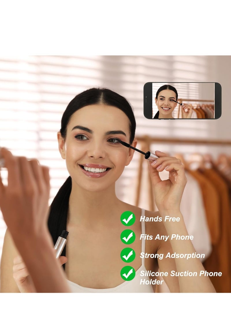 General 2*Magnetic Suction Cup Phone Mount, Anti-Slip Hands-Free Silicone Phone Holder, Compatible with MagSafe Phone Case for iPhone Pro Max 15/14/13/12 Series,Mirror Shower Holder for Selfies(Brown)  - Image 3