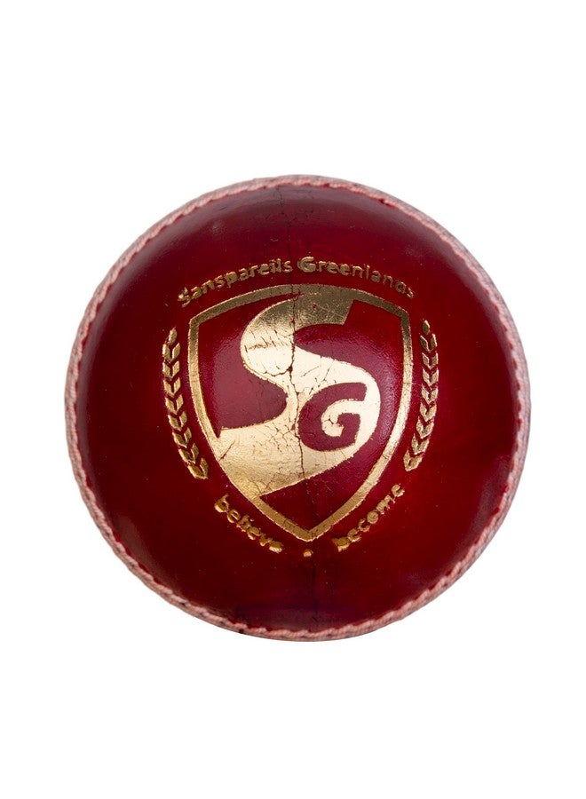 SG Club Cricket Balls | Colour: Red | Pack Size: Pack of 1 | Water-Resistant Leather Ball | Suitable for Practice Game | Tournament Game Cork - Image 3
