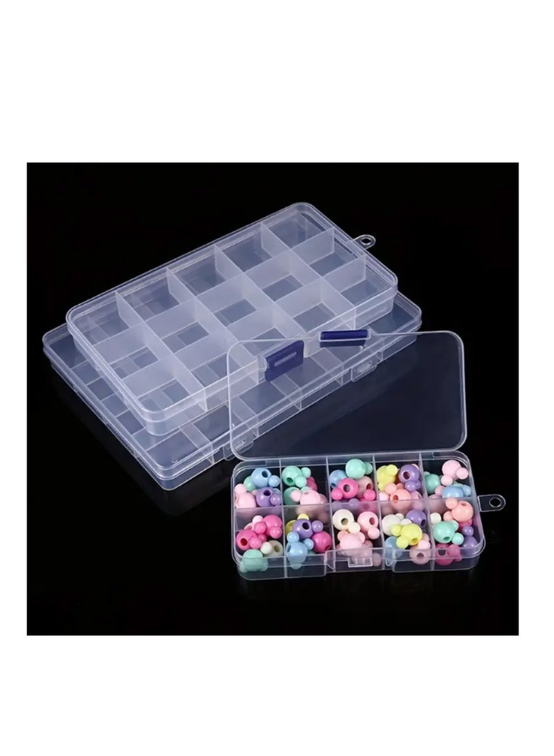 Storage Box - 24-Grid Clear Plastic - Ideal for Jewelry, Beads, Fishing Tackle  - Image 4