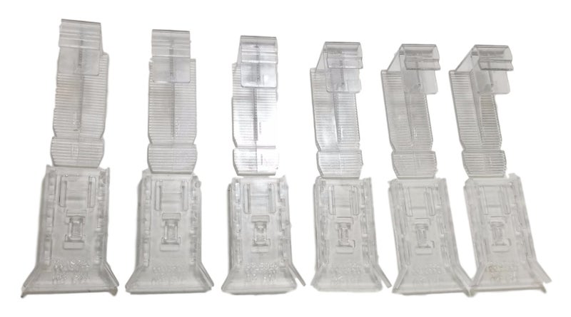 Graber Wand Control Valance Clips (6 Sets Wand Tilt). Long Model Design by Graber but Will fit Most Brands of Headrail for 2" Wood/fakewood Horizontal Blinds. Hidden Invisible Design. - Image 2