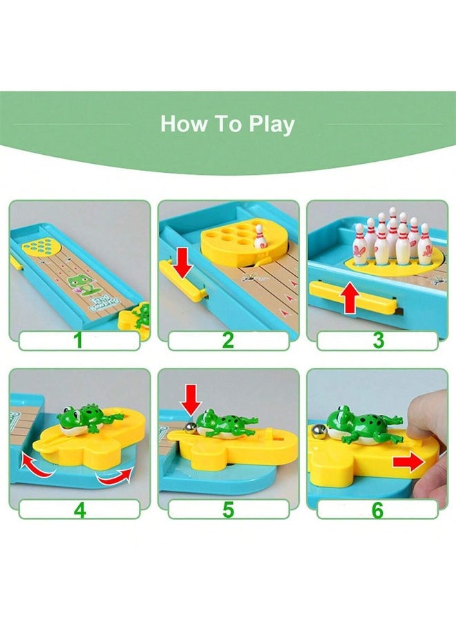 Occuwzz - Children's Educational Mini Bowling Game Set – Tabletop Frog Bowling Toy for Kids, Fun Indoor Desktop Game, Family Party Gift - Image 1