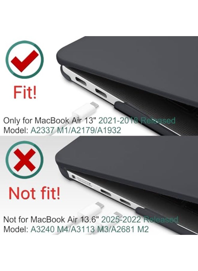 NIBEMINENT Compatible with MacBook Air 13 inch Case 2021 2020 2019 2018 Release Model: M1 A2337 A2179 A1932, Matte Hard Case Cover for MacBook Air 13 inch with Retina Display Fits Touch ID - Image 3