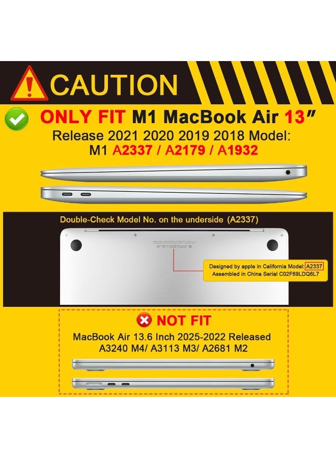 NIBEMINENT Compatible with MacBook Air 13 inch Case 2021 2020 2019 2018 Release Model: M1 A2337 A2179 A1932, Matte Hard Case Cover for MacBook Air 13 inch with Retina Display Fits Touch ID - Image 2