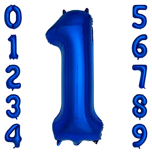 cocodino Navy Blue Number 1 Balloons 40 Inch Large Dark Blue Helium Foil Balloons for Birthday Party 2024 Graduation Decorations Anniversary Celebrations Number 1 - Image 1