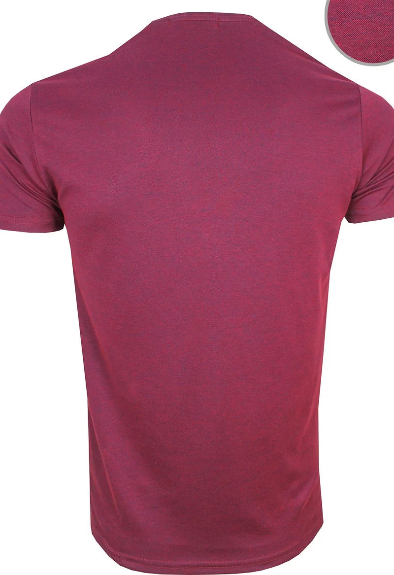 Varetta Men's Claret Red Regular Cut Round Neck Knitwear T-Shirt