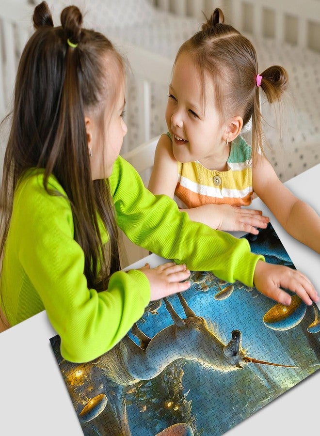 BRIJBASI Unicorn Jigsaw Puzzles for Kids and Children - Realistic Illustration Challenging Brain Booster Gifts, Fun and Creative Game - (500 Pcs) - Image 4