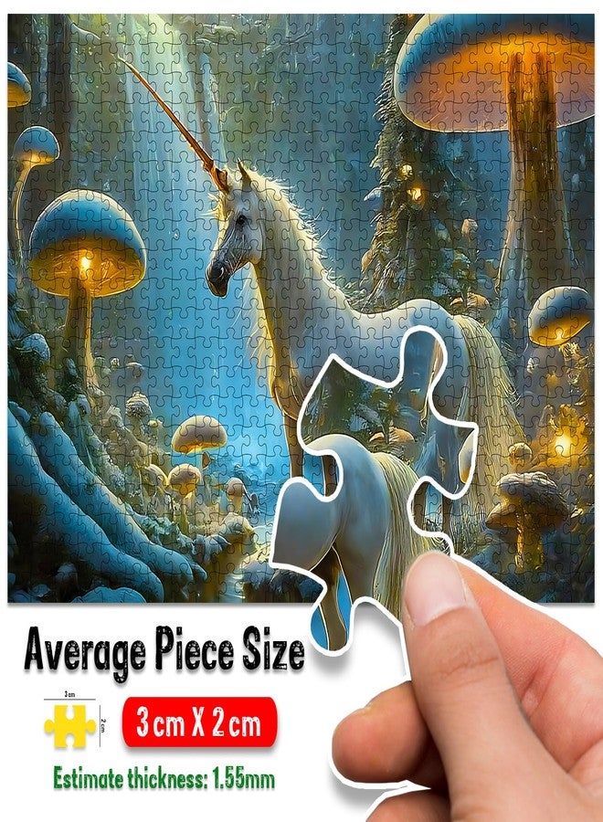 BRIJBASI Unicorn Jigsaw Puzzles for Kids and Children - Realistic Illustration Challenging Brain Booster Gifts, Fun and Creative Game - (500 Pcs) - Image 2
