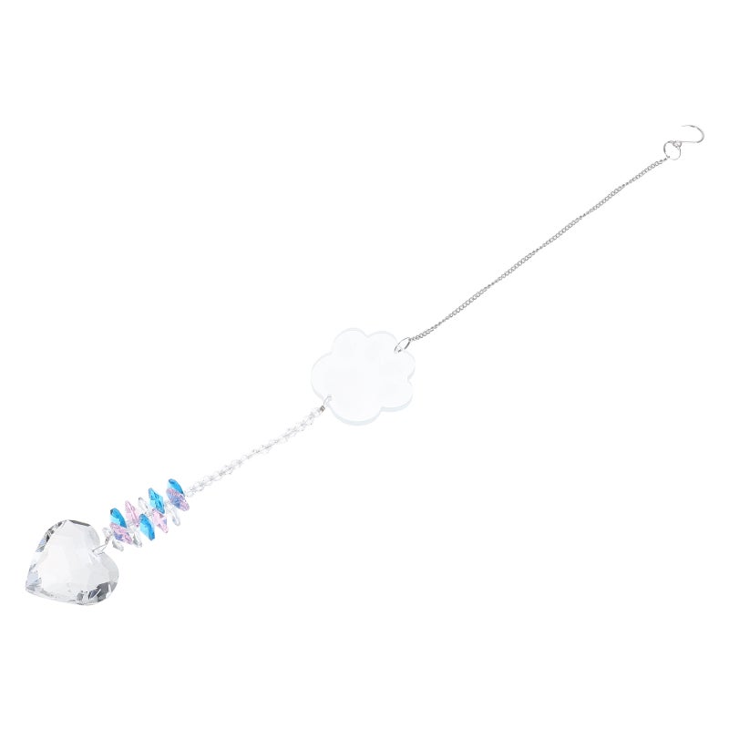 Crystal Sun Catcher Pendant with Heart Design Decorative Hanging Ornament for Gardens Cars and Home Decoration - Image 1