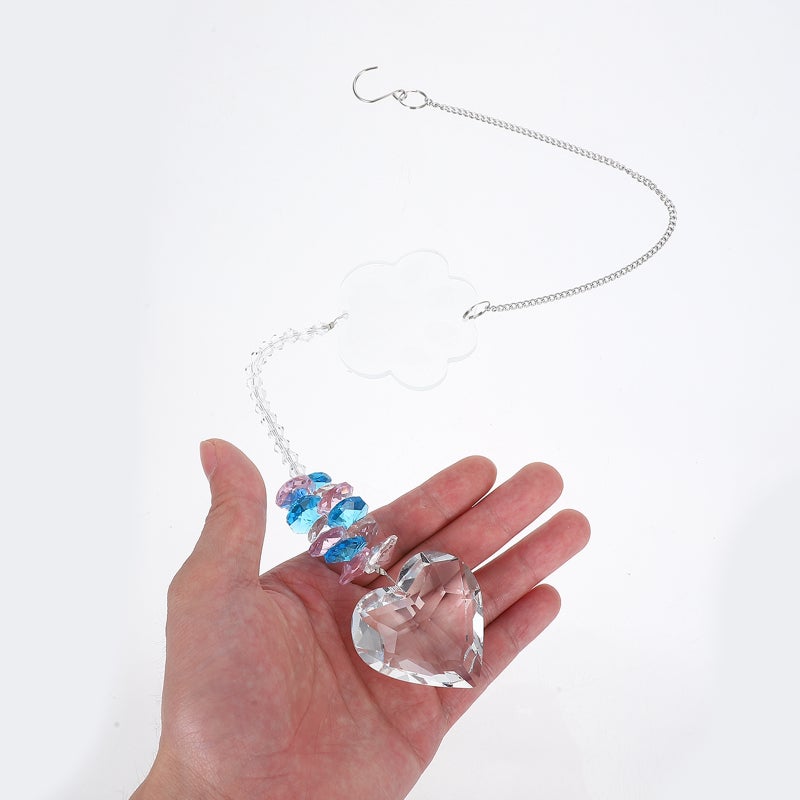 Crystal Sun Catcher Pendant with Heart Design Decorative Hanging Ornament for Gardens Cars and Home Decoration - Image 2